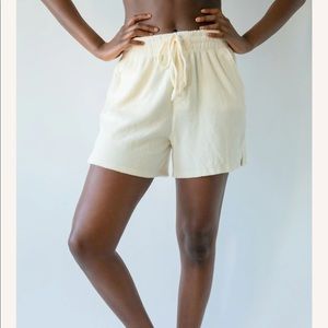 DONNI Terry Creme Ivory Henley Shorts